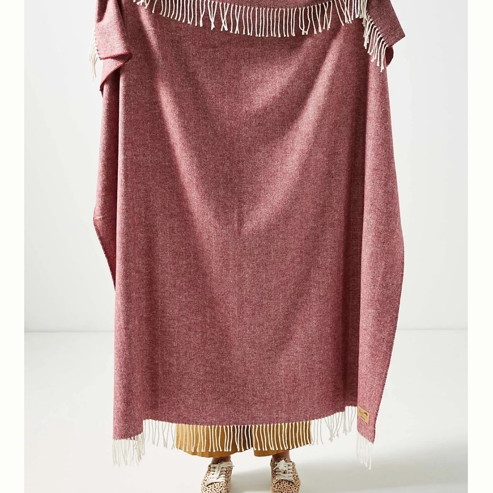 Anthropologie Herringbone Throw Blanket